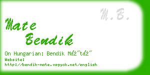 mate bendik business card